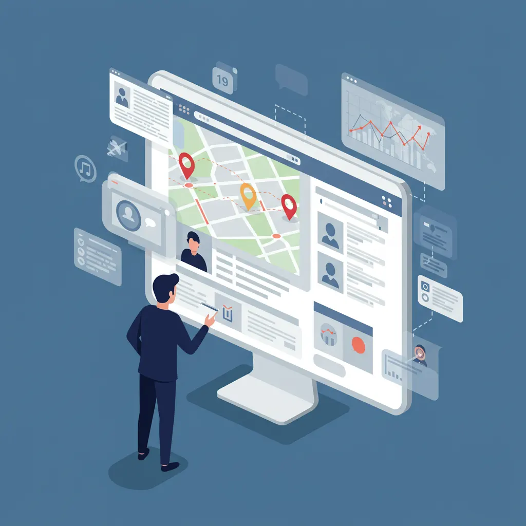 Lokálna SEO optimalizácia webovej stránky s mapou a kontaktnými údajmi.